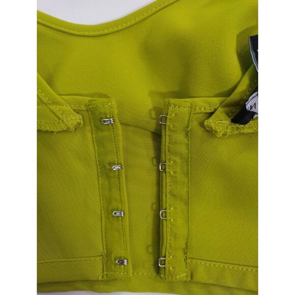 Lime Green Plunge Bralette Top with Hook Closure, Sincerely Jules, Size S. NWT - Picture 4 of 8